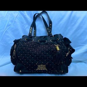Juicy Couture Black and Gold Studded Purse